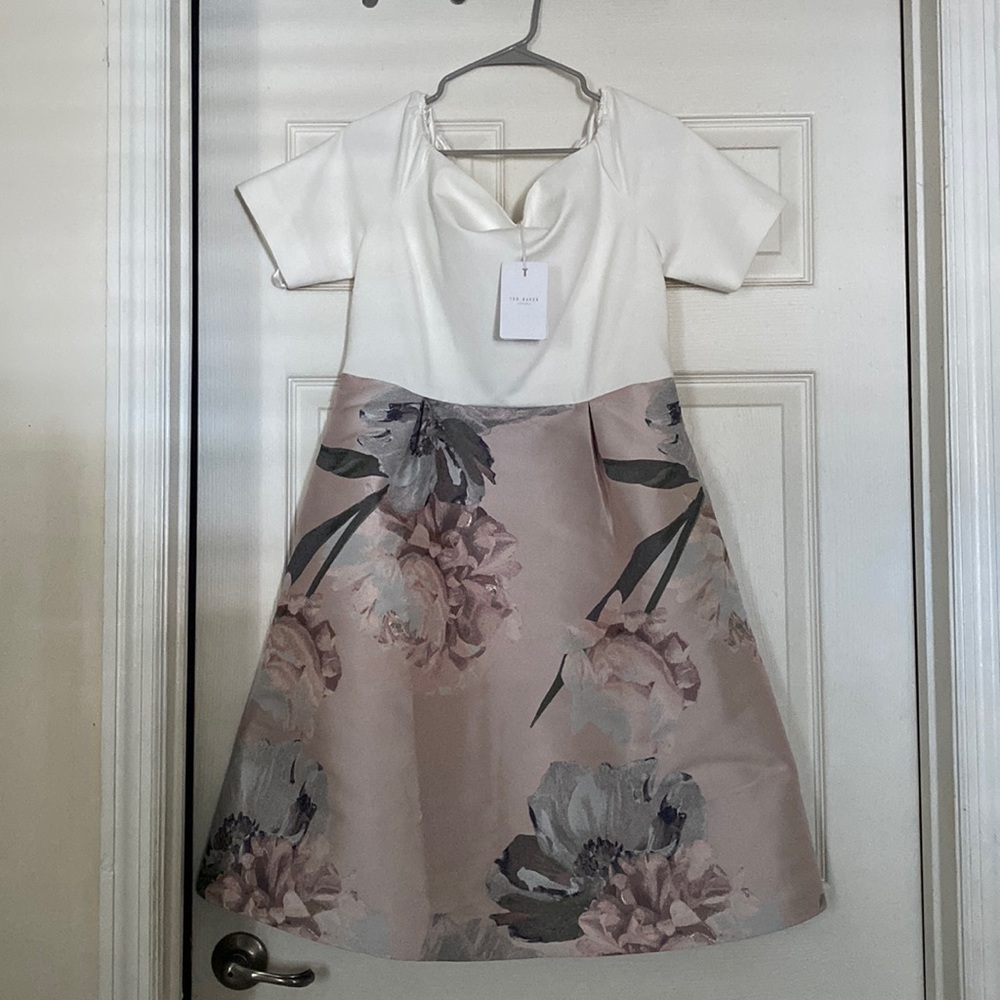 Ted Baker off the shoulder dress. Size 4. Brand new with tags.